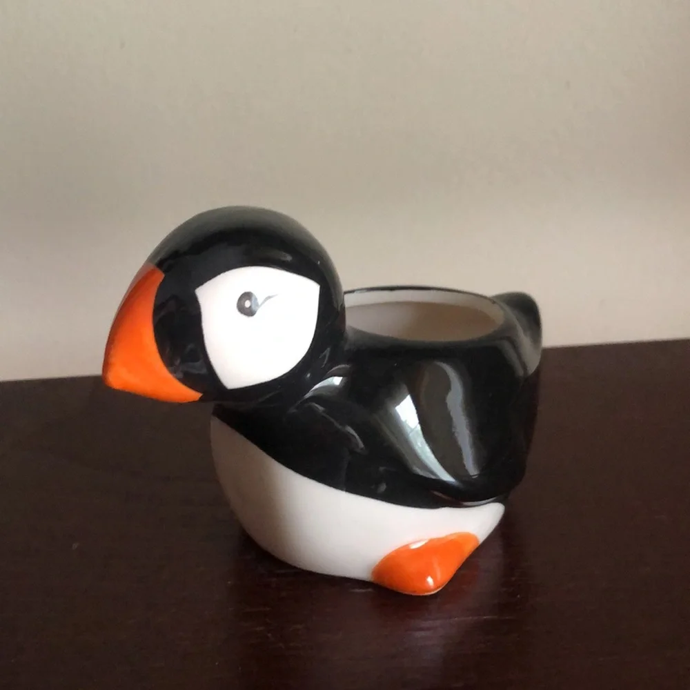 Ceramic Penguin Animal Planter - Picture 4 of 8